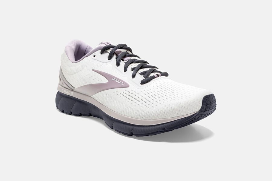 Brooks Israel Trace Road Running Shoes Womens - White/Pink - GHD-923517